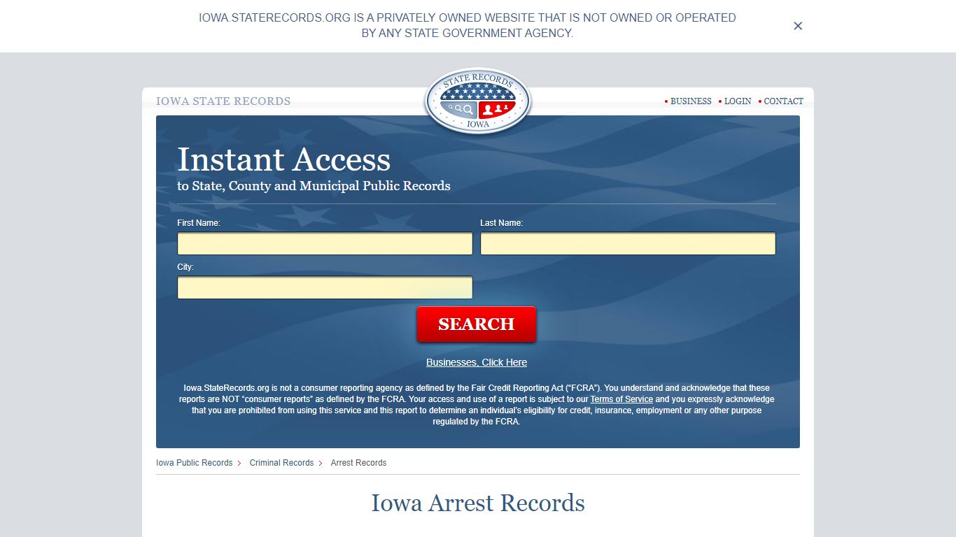 Iowa Arrest Records | StateRecords.org