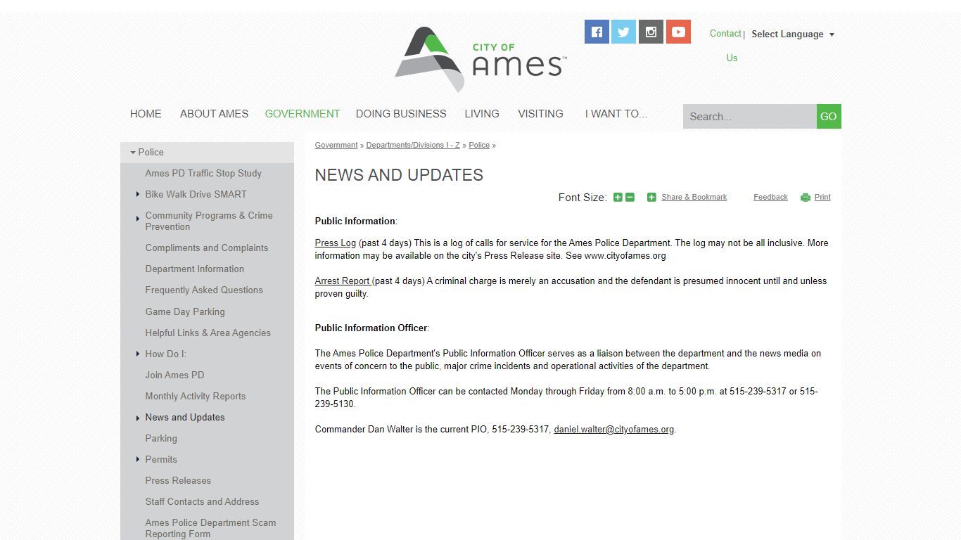 News and Updates | City of Ames, IA